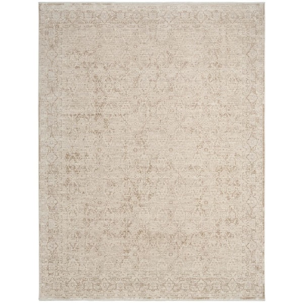 Outlines Ivory Grey 10 ft. x 13 ft. All-over design Traditional Area Rug