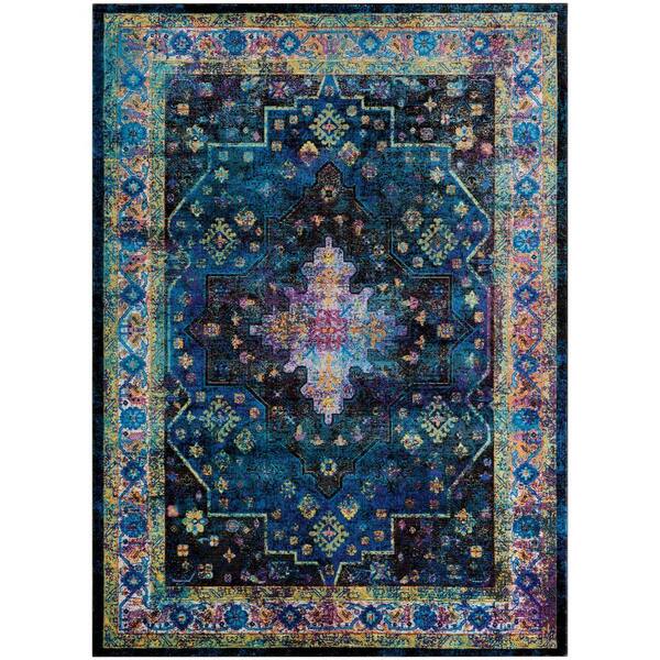 Ultramarine-Mocha Couristan Gypsy Chartres Area rug 3'6 x 5'6 Ultramarine-Mocha Couristan Gypsy Chartres Area rug 3'6 x 5'6