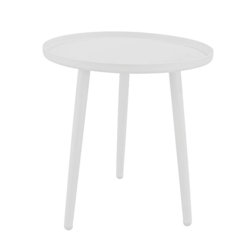 Aluminum Outdoor Side Table, White HD0102HAHLAG The Home Depot