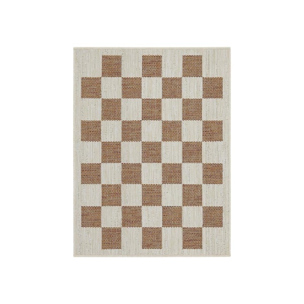 PLAYA RUG Daisy Brick and Ivory 2 ft. x 3 ft. Indoor/Outdoor Area Rug