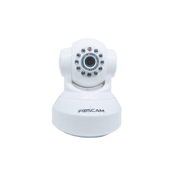 Foscam Wireless 480p Indoor Dome Shaped Pan/Tilt IP Security Camera - White