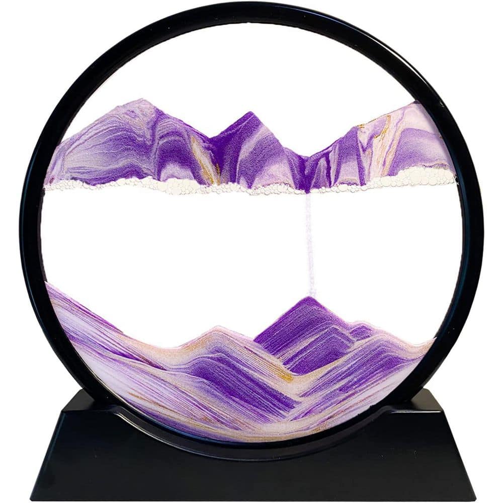 Purple 3D Moving Sand Art, Liquid Motion Flowing Sand Frame for Home, and Office Decor，Hour Glasses price history on PriceWatchPro