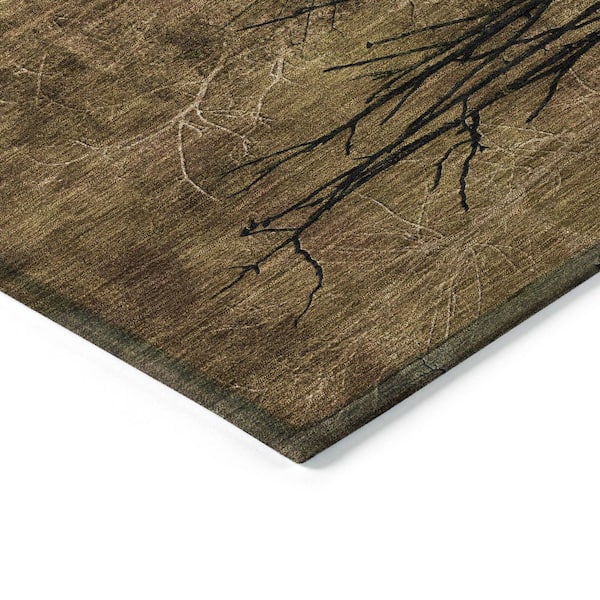 Chantille Machine Washable Indoor/Outdoor Abstract ACN2083 Brown 2 ft. 6 in. x 3 ft. 10 in. Area Rug