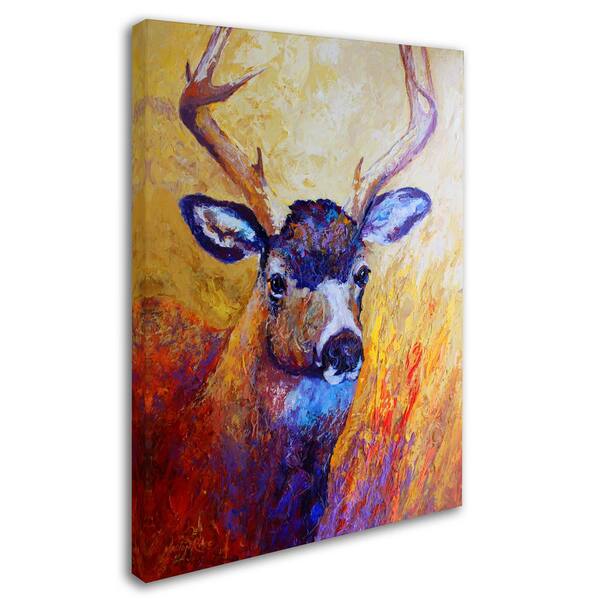 Trademark Fine Art 32 In. X 24 In. "Mule Deer Buck" By Marion Rose Printed Canvas Wall Art-Ali10566-C2432Gg - The Home Depot