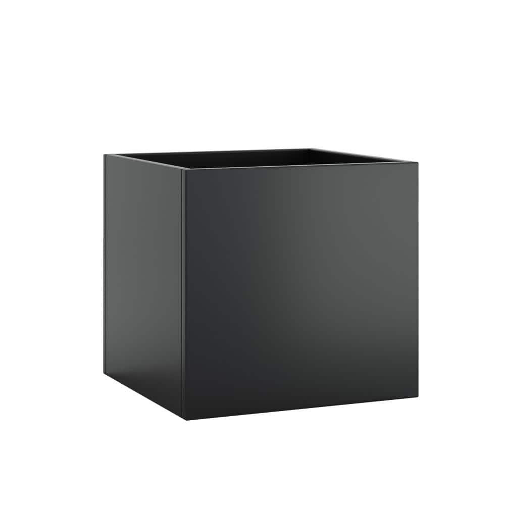 Uixe 19.2 in. L x 18.5 in. W x 18.1 in. H Outdoor Black Rectangle Metal ...