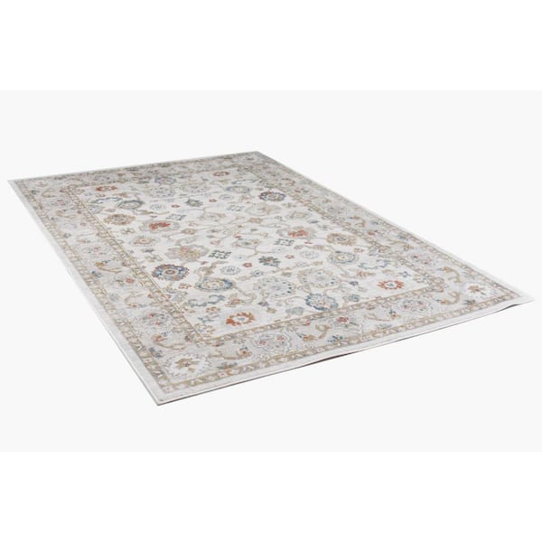 Ashland Ivory 3 ft. x 8 ft. (2 ft. 6 in. x 8 ft.) Geometric Transitional Runner