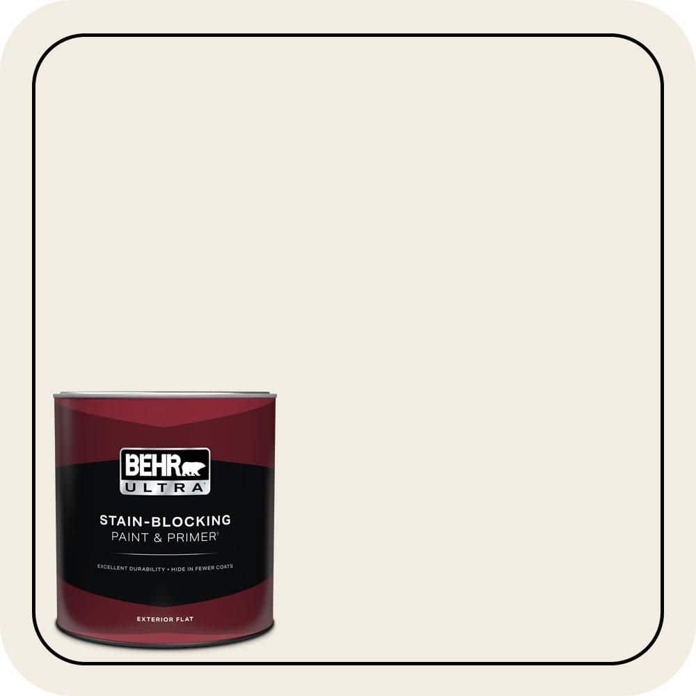 1 qt. #QE-01 Jet White Flat Exterior Paint & Primer price history on PriceWatchPro