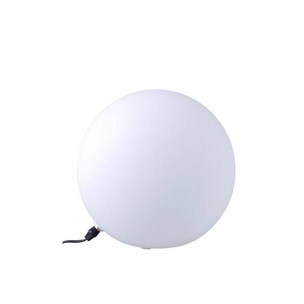 ORE International 9.5 in. Large White Glass Globe Table Lamp
