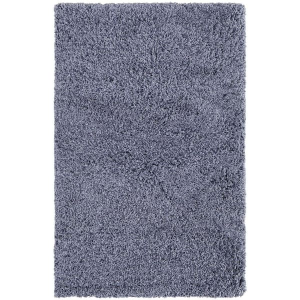 HomeRoots 5 x 8 Blue Solid Color Area Rug