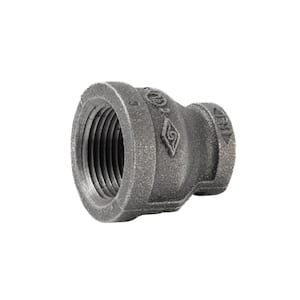 1 in. x 1/2 in. Black Malleable Iron FPT x FPT Reducing Coupling Fitting