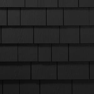 Magnolia Home Hardie Shingle HZ5 15.25 in. x 48 in. Fiber Cement Straight Edge Midnight Soot 86-pck
