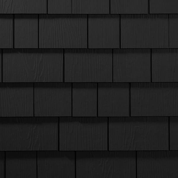 James Hardie Magnolia Home Hardie Shingle HZ5 15.25 in. x 48 in. Fiber Cement Straight Edge Midnight Soot (86-Pack)
