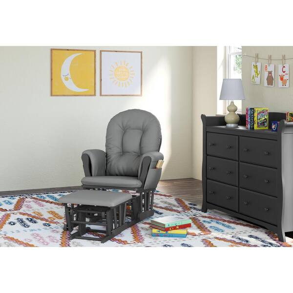 Storkcraft hoop glider and hotsell ottoman set