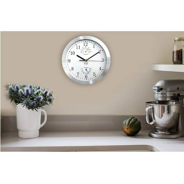 Plug Inn Wall Clock 22.5 , Stainless Steel Pins, Silent Movement