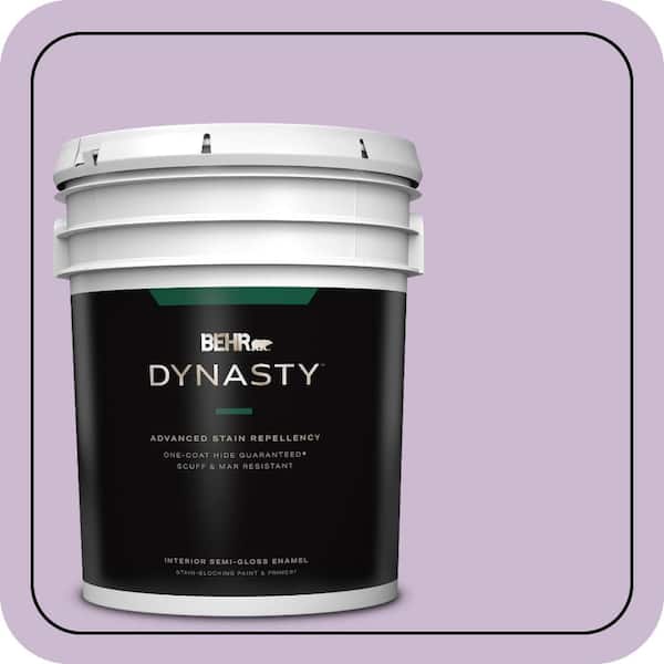 BEHR DYNASTY 5 gal. #660C-3 Sweet Petal Semi-Gloss Enamel Interior Stain-Blocking Paint & Primer