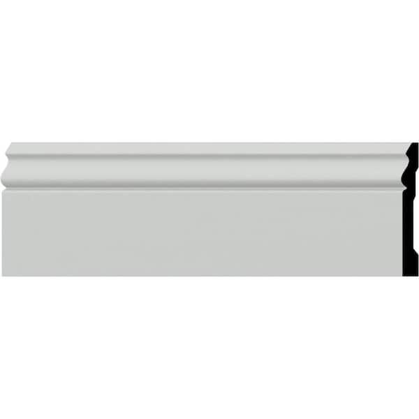 SAMPLE - 1/2 in. x 3-3/4 in. x 12 in. Urethane Aberdeen Baseboard Moulding
