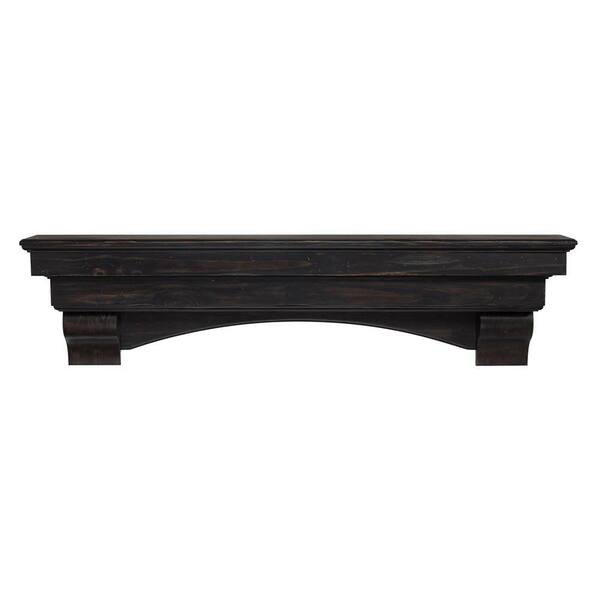 Pearl Mantels Celeste 4 ft. Espresso Cap-Shelf Mantel