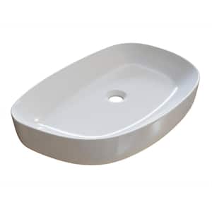 Spica Bathroom Ceramic Vessel Sink Art Basin in White