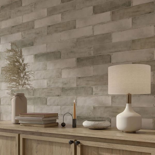 CRUZ BAY STUDIO Relic 3 in. x 12 in. Smoky Taupe Matte Glazed