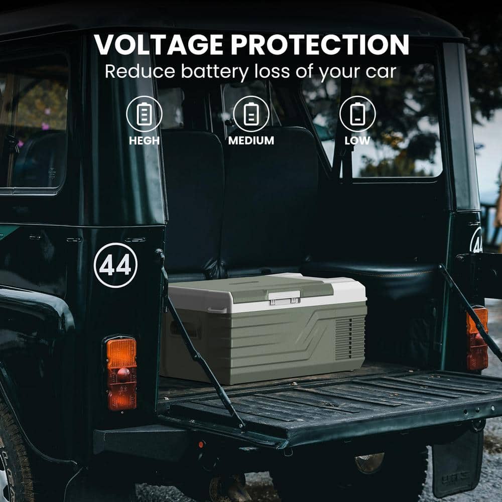 Compact Green HDPE 16 Quart Portable RV Refrigerator