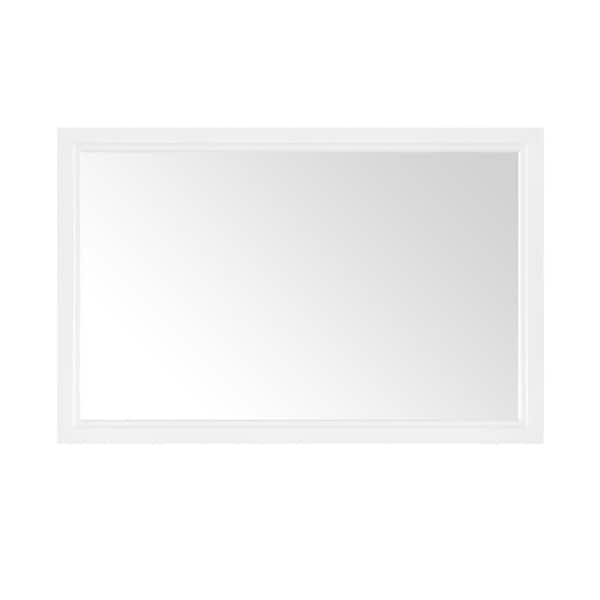 Home Decorators Collection 46.00 in. W x 30.00 in. H Framed Rectangular Bathroom Vanity Mirror in White
