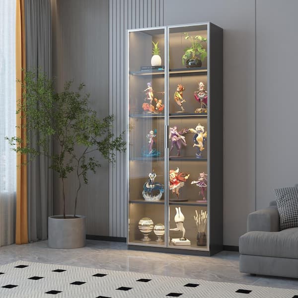 ビンテージ 鳥　オブジェ　レトロ　理科室　書斎　cabinet Japanese style display cabinet with birds - Bookcases, desks