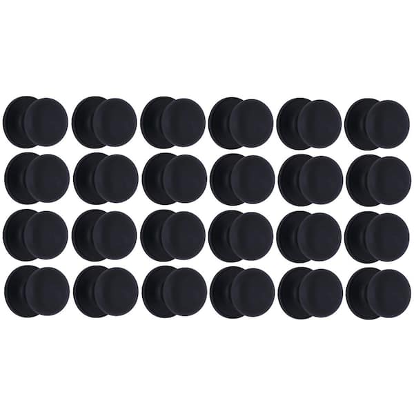 Round Matte Black Hall/Closet Door Knob 24-Pack