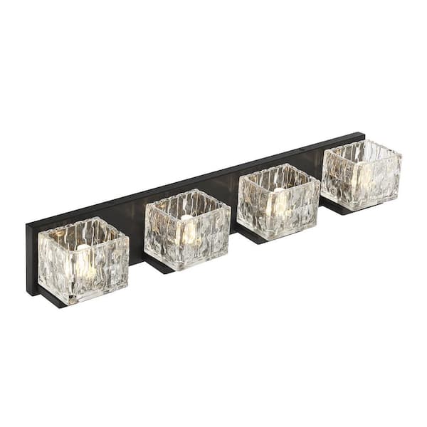 Home Decorators Collection offers Tulianne 27 in. 4-Light Coal LED Vanity Light Bar