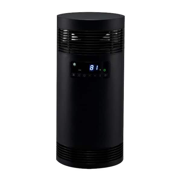 1500-Watt Brown Indoor Portable Electric Convection Infrared Space Heater with Foldable Handle and Adjustable Thermostat