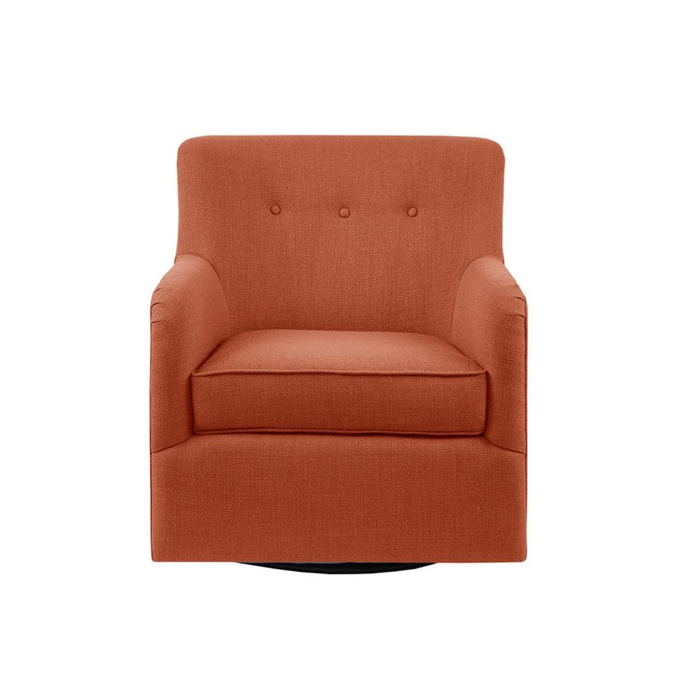 Devon & Claire Kyle 100% Top Grain Leather Swivel Accent Chair