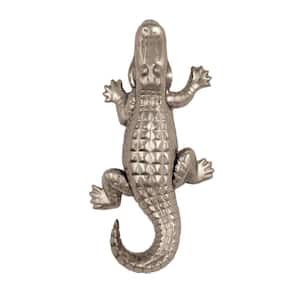 Nickel Silver Alligator Door Knocker