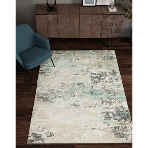 Maeva Blue 5 ft. x 8 ft. Ombre Transitional Area Rug