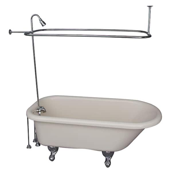 Barclay Products 5 ft. Acrylic Ball and Claw Feet Roll Top Tub in ...