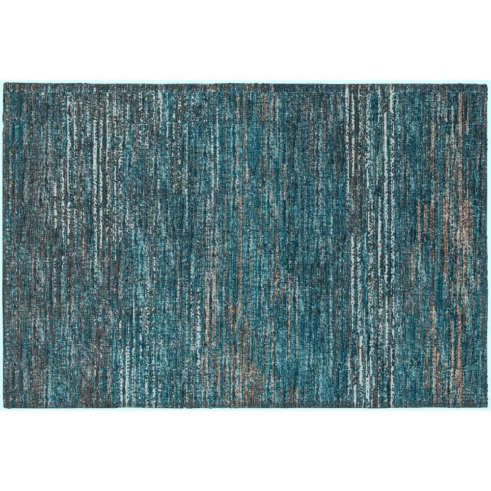 Addison Rugs Marston Blue 1 ft. 8 in. x 2 ft. 6 in. Geometric Indoor ...