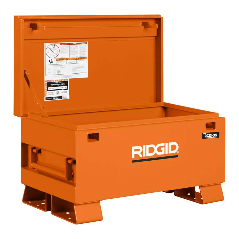 Ridgid 32 In W X 19 In D X 18 25 In H Portable Storage Chest Jobsite Box 32r Os The Home Depot