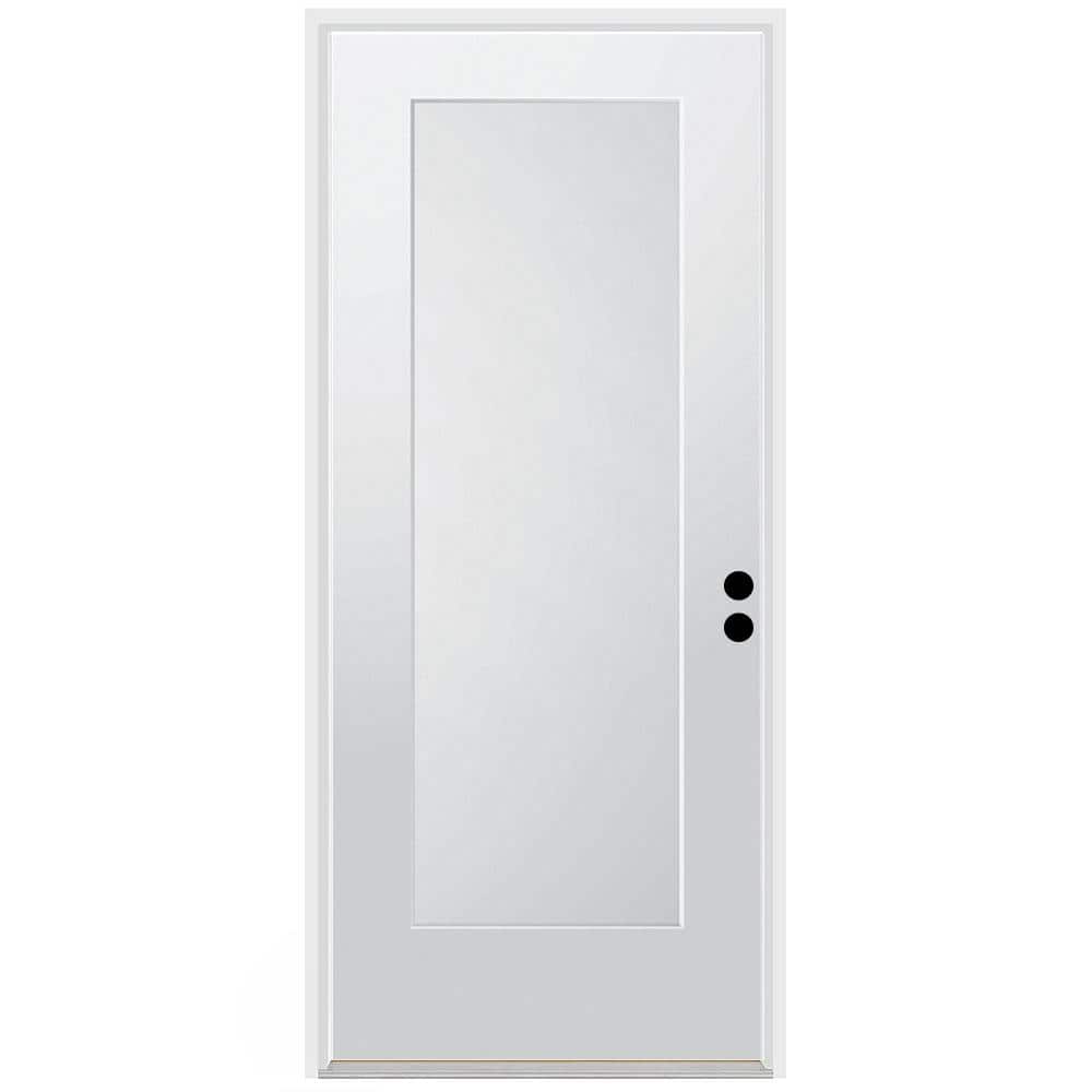 Trimlite 36" x 80" 1-Panel Shaker Left-Hand Inswing Primed Fiberglass Door