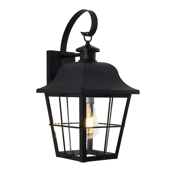 Artika Jatoba 18.66 in. Black Sconce Wall Exterior with 1 E26-Light Bulb Type 6 Watt Included