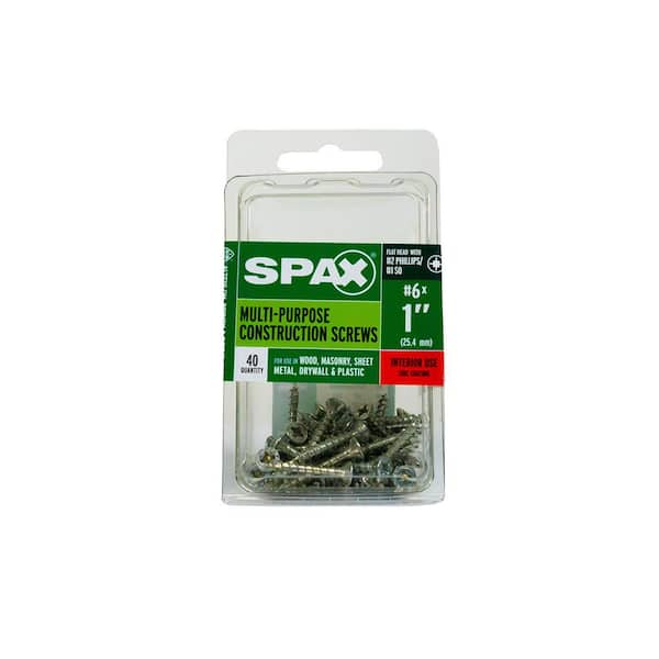 SPAX #6 x 1 in. Interior Flat Head Wood Screws Construction