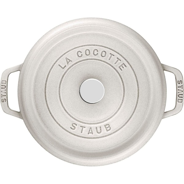 Staub Cast Iron 2.75 qt. Round Cocotte Dutch Oven - White Truffle