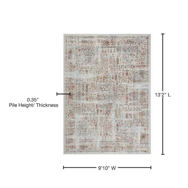 Austin Nixon Rust 9 ft. 10 in. x 13 ft. 2 in. Oversize Area Rug
