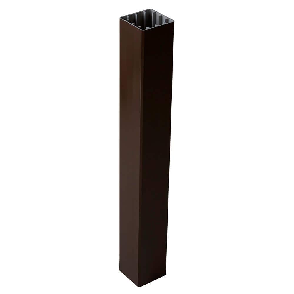CountrySide 5 in. x 5 in. x 39 in. Simply Brown Capped Composite Beveled Po