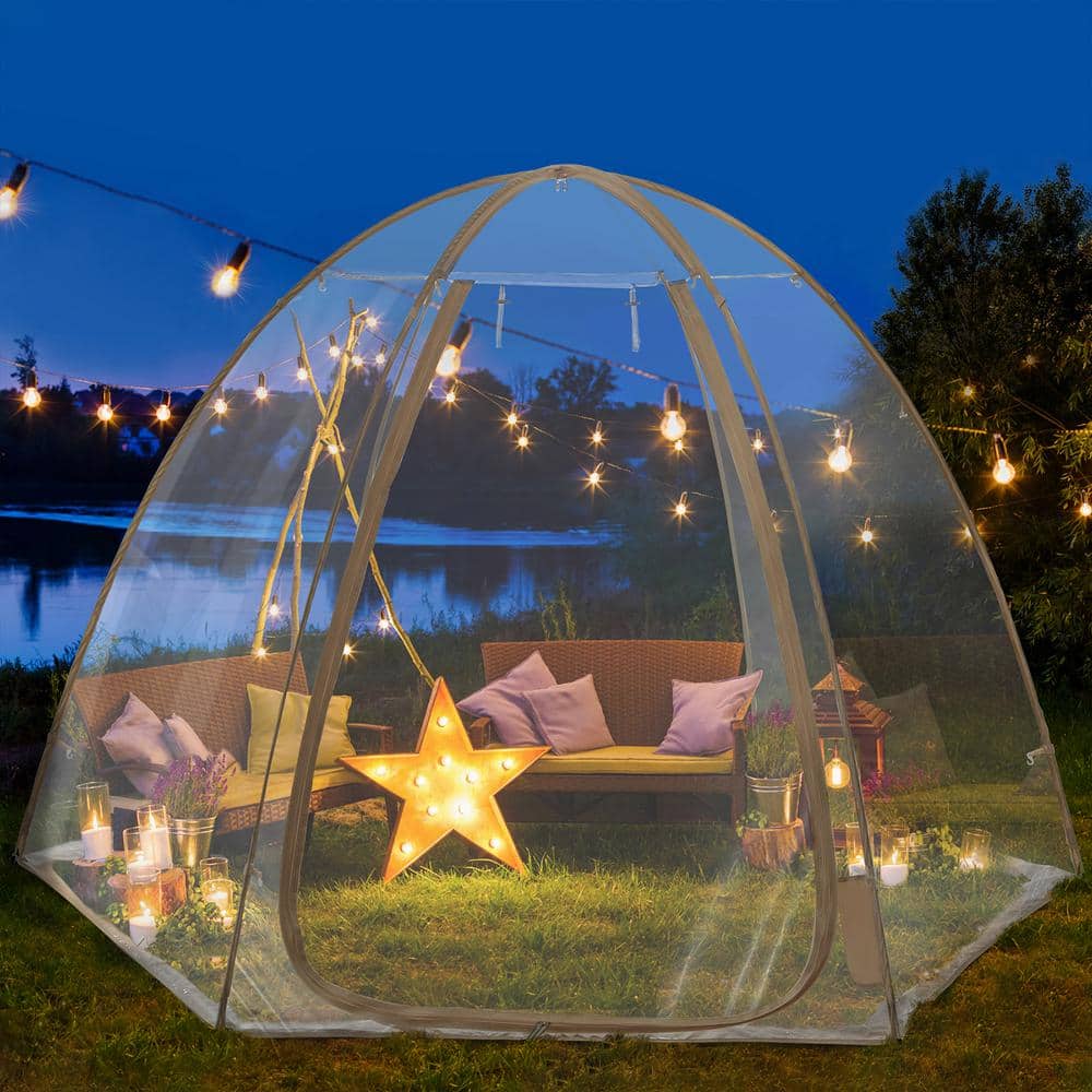 EighteenTek Transparent Pop-Up Bubble Tent Canopy Gazebo