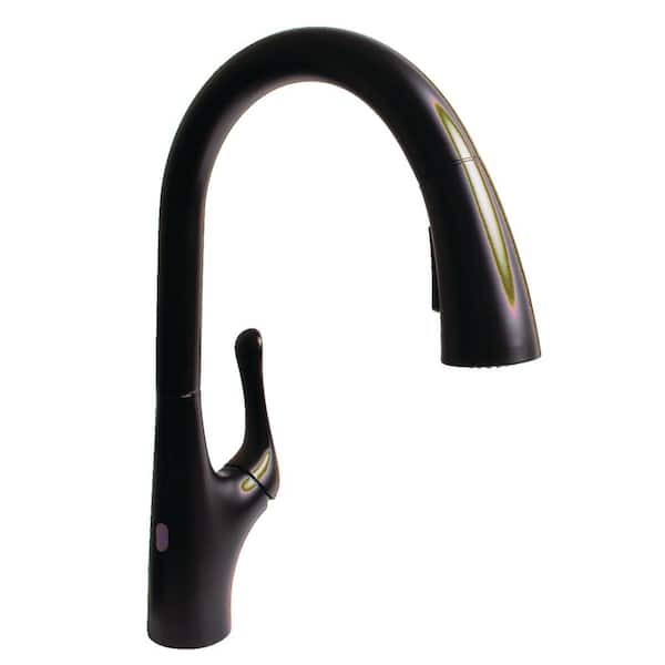 Speakman Chelsea Single Handle Touchless Pull Down Sprayer Kitchen Faucet in Matte Black