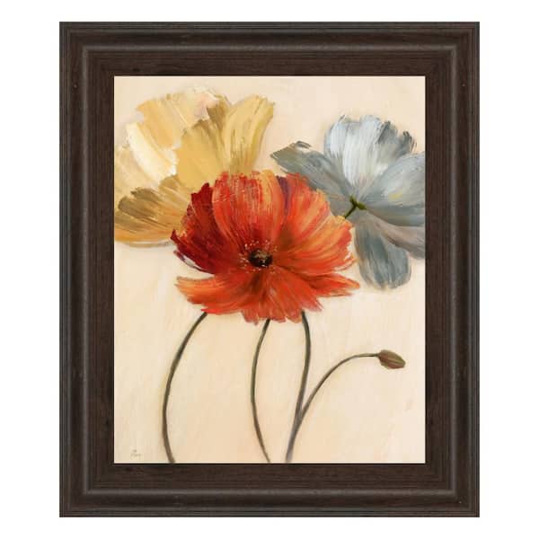 Classy Art 22 in. x 26 in. "Poppy Palette I" by Nan Framed Printed Wall Art