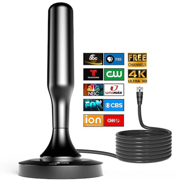 phyfalip 150 mile HDTV and 4K VHF Digital Indoor Antenna with 10 ft. Long Cable and Strong Magnetic Base
