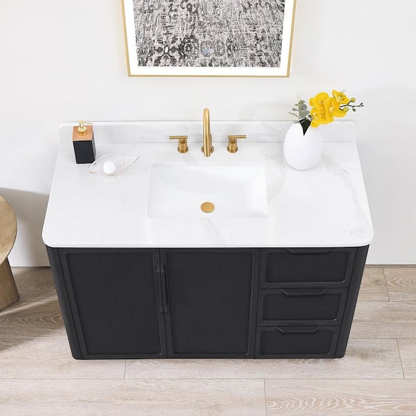 ROSWELL Busan 48 in. W x 22 in. D x 33.9 in. H Single Bath Vanity