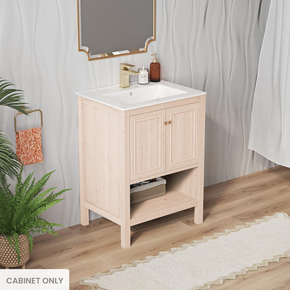 Château 24" White Oak Freestanding Bathroom Vanity Cabinet