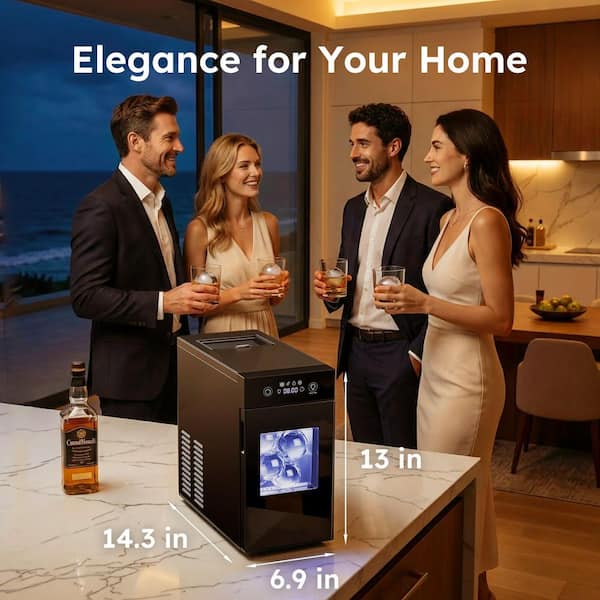 SIMZLIFE 6.9 in. 21.56 lbs. Craft Ice Countertop Portable Ice