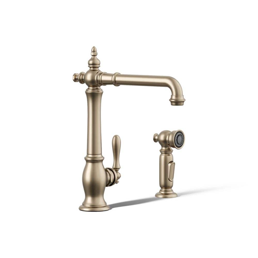 KOHLER Artifacts Single-Handle Standard Kitchen Faucet in Vibrant