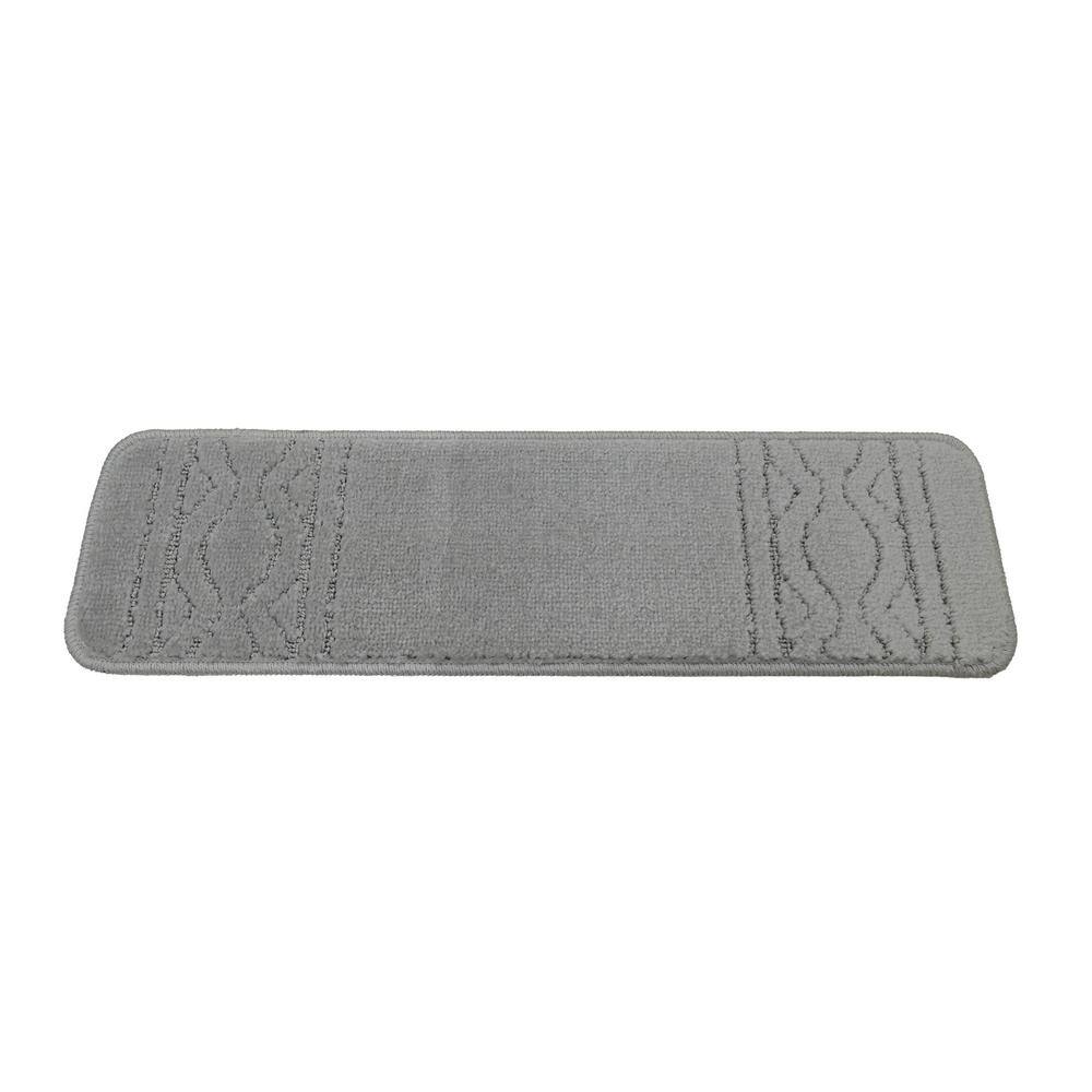Maximus Trellis Border White-Smoke ​ 8.5 in. x 30 in. Indoor Carpet Stair Tread Cover Slip Resistant Backing (1 Pieces) price history on PriceWatchPro